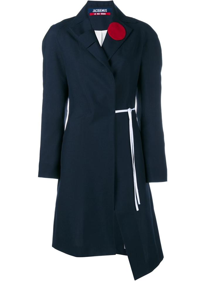 Jacquemus Wool Asymmetric Wrap Coat