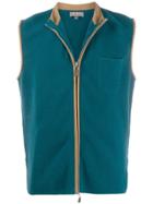 N.peal Milano Suede Trim Gilet - Green