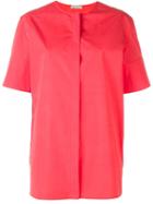Nina Ricci Wide Sleeve Blouse, Women's, Size: 40, Pink/purple, Cotton