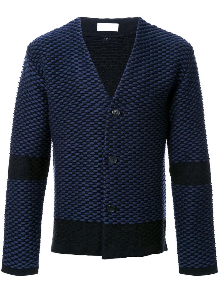 En Route Panel Cord Cardigan, Men's, Size: 3, Black, Cotton/acrylic/polyester/wool