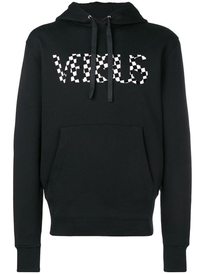 Versus Logo Patch Hoodie - Black