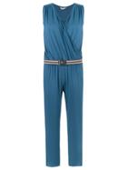 Lygia & Nanny V-neck Belted Jumpsuit - Blue