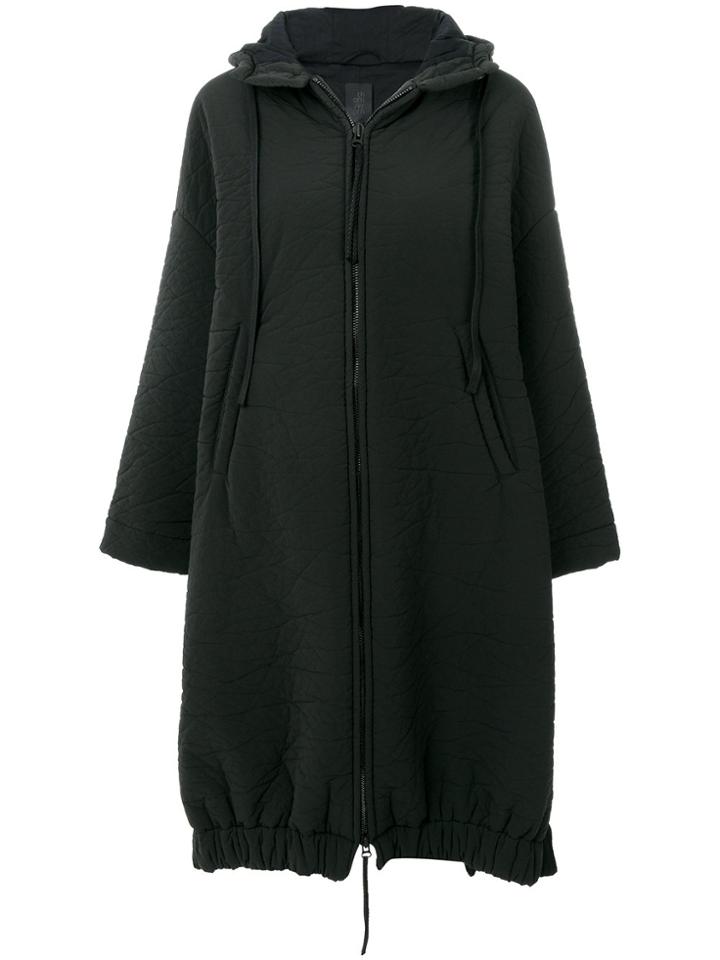 Thom Krom Crinkled Hooded Coat - Black