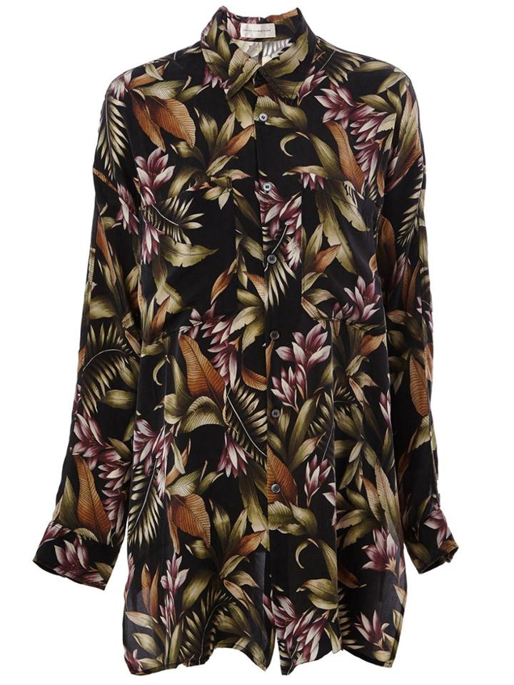 Faith Connexion Floral Print Shirt - Black