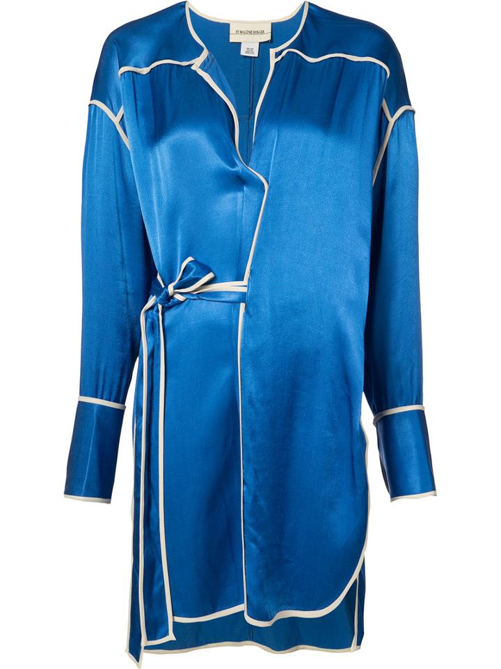 By Malene Birger - Samiha Tied Top - Women - Polyester/viscose - 38, Blue, Polyester/viscose