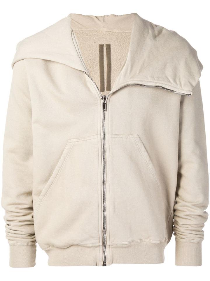 Rick Owens Drkshdw Zipped Hooded Sweatshirt - Grey