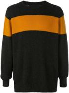 The Elder Statesman Striped Racing Jumper - Grey