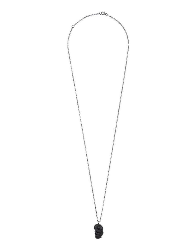 Amedeo Snake Pendant Long Necklace, Women's, Black