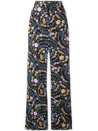 See By Chloé Floral Print Palazzo Trousers - Black