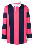 Adidas Striped Rugby Polo Shirt - Pink