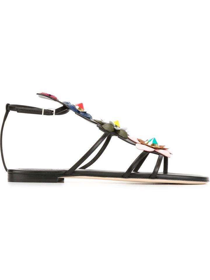 Fendi Floral Embellished Sandals