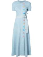Carolina Herrera Belted Denim Dress - Blue