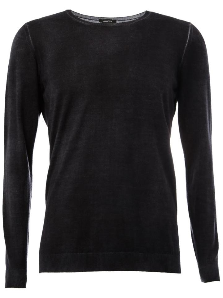 Avant Toi Faded Effect Jumper, Men's, Size: Xxl, Black, Silk/cashmere