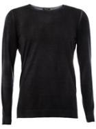 Avant Toi Faded Effect Jumper, Men's, Size: Xxl, Black, Silk/cashmere