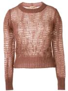 Nº21 Loose Weave Longsleeved Sweater - Pink