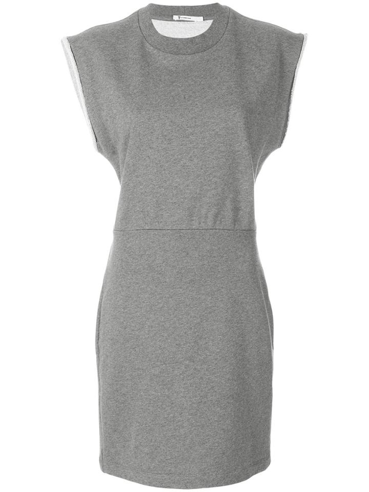 T By Alexander Wang Cinch Waist Dress - Grey