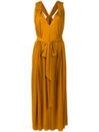 Barbara Bui Mustard Grecian Dress, Women's, Yellow/orange, Lyocell