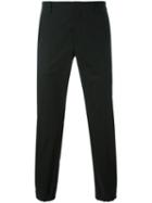 Prada Elasticated Cuffs Chinos, Men's, Size: 46, Black, Cotton/spandex/elastane