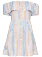 Reformation 'landy' Off The Shoulder Linen Dress - Multicolour