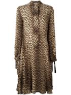 P.a.r.o.s.h. Leopard Print Shirt Dress, Women's, Size: Medium, Nude/neutrals, Silk