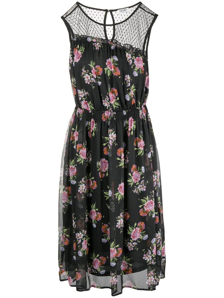 Liu Jo Floral Sleeveless Dress - Black