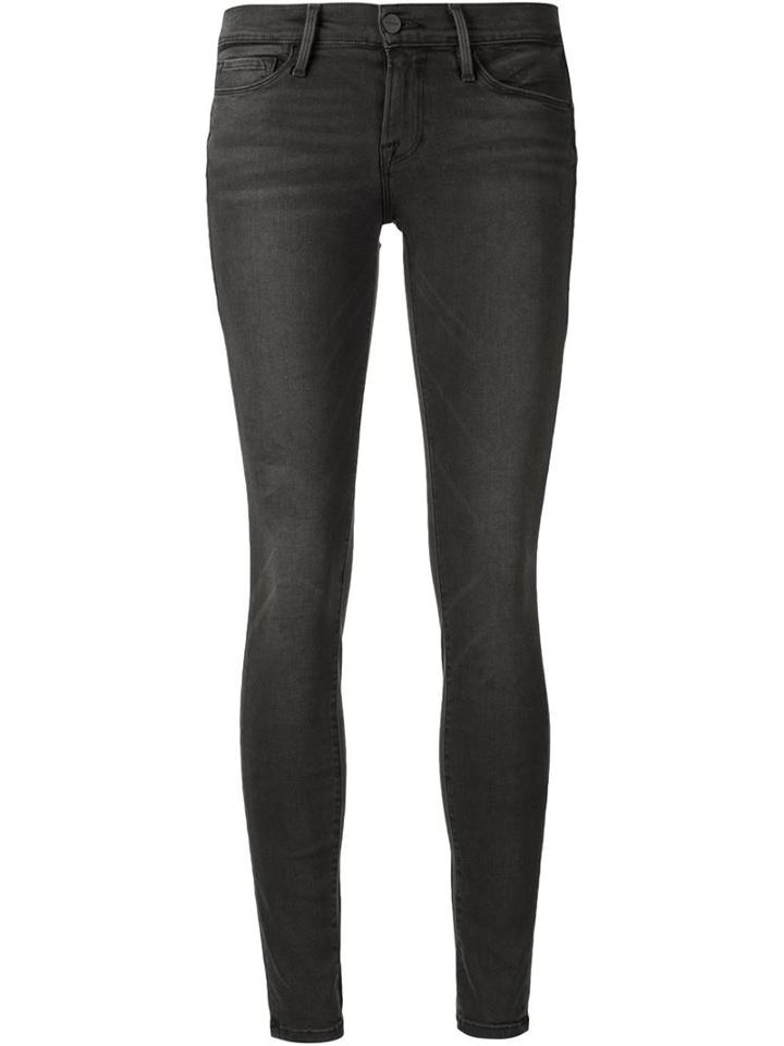Frame Denim Skinny Fit Jeans, Women's, Size: 26, Grey, Modal/cotton/polyester/spandex/elastane