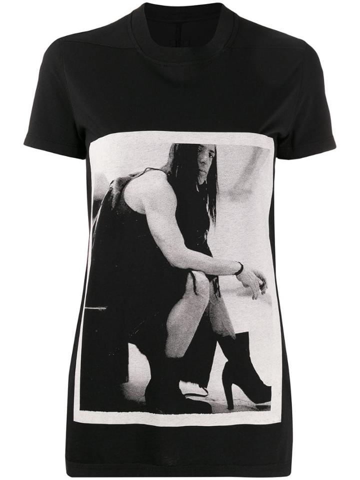 Rick Owens Drkshdw Self-portrait Print T-shirt - Black