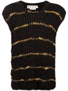 Marni Stripes Knit Vest - Black
