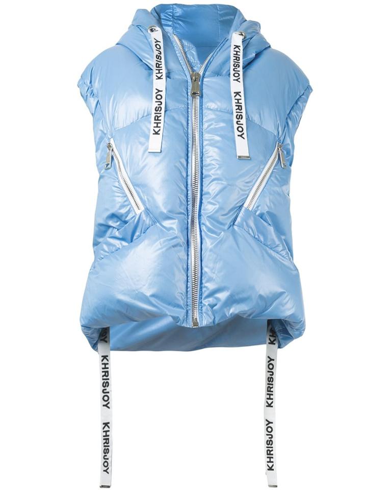 Khrisjoy Sleeveless Puffer Jacket - Black