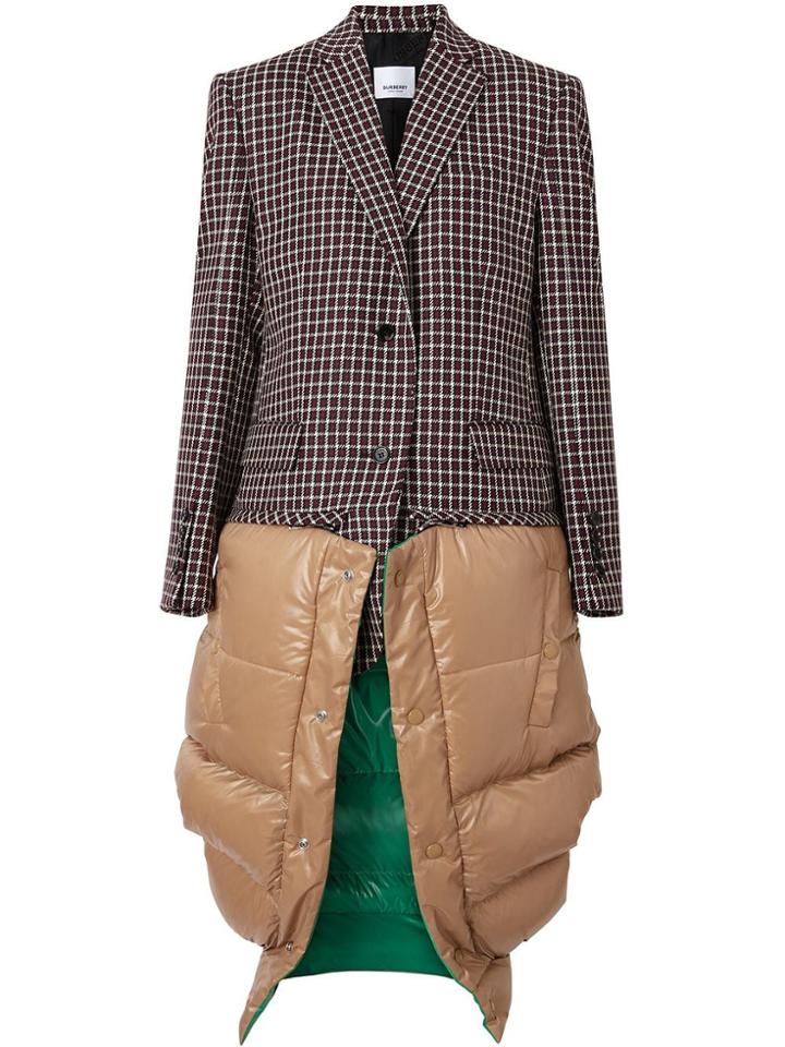 Burberry Tartan Dry Wool Tailored Jacket With Detachable Gilet