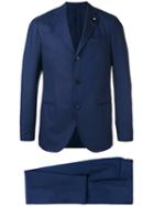 Lardini - Two Piece Suit - Men - Cotton/cupro/viscose/wool - 54, Blue, Cotton/cupro/viscose/wool