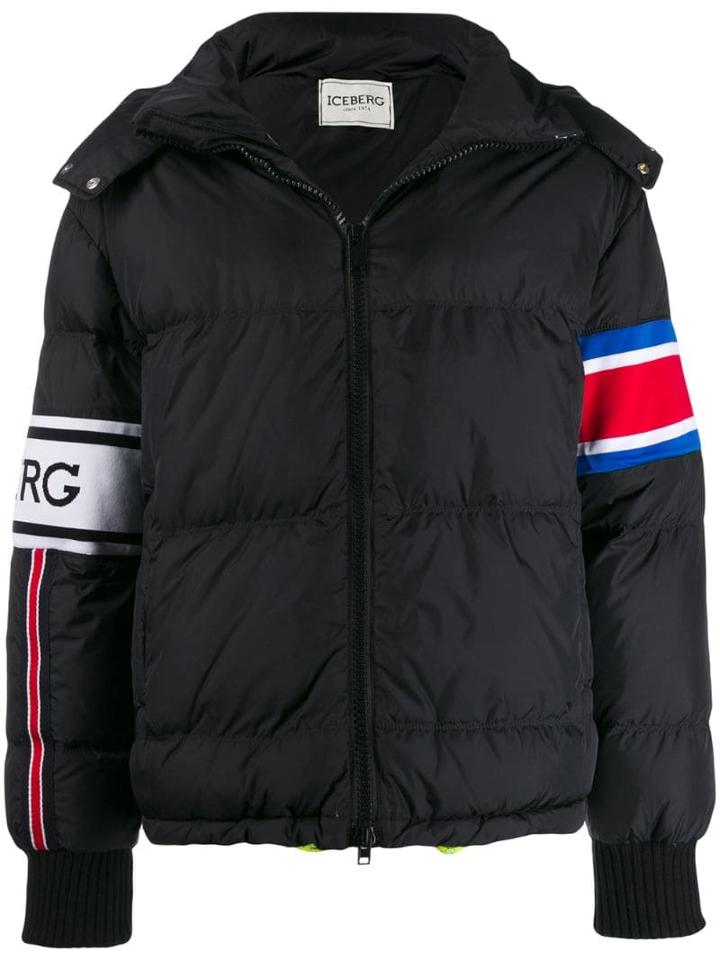 Iceberg Hooded Down Jacket - Black
