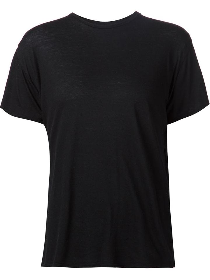 R13 Crew Neck T-shirt, Women's, Size: Medium, Black, Cotton/cashmere