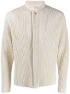 Homme Plissé Issey Miyake Pleated Shirt Jacket - Neutrals