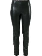 Haider Ackermann Lambskin Leggings, Women's, Size: 40, Black, Cotton/lamb Skin/spandex/elastane