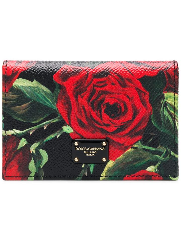 Dolce & Gabbana Rose Coin Purse - Black