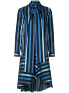 Osman Amelia Striped Midi Dress - Blue