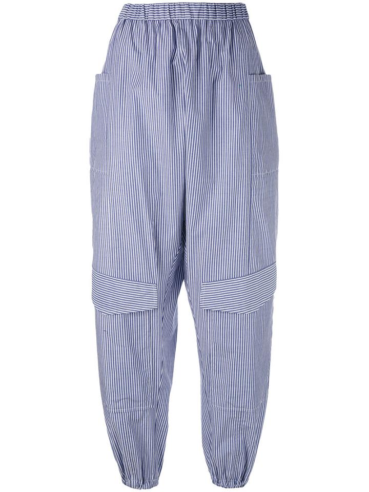 Chalayan Balloon Trousers, Women's, Size: 40, Blue, Cotton