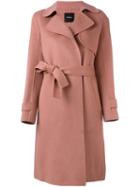 Theory 'oaklane' Coat, Women's, Size: Small, Pink/purple, Polyester/polyurethane/cashmere/wool