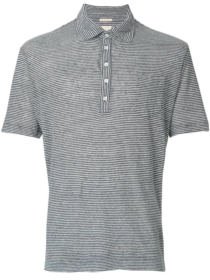 Massimo Alba Striped Polo Shirt - Blue