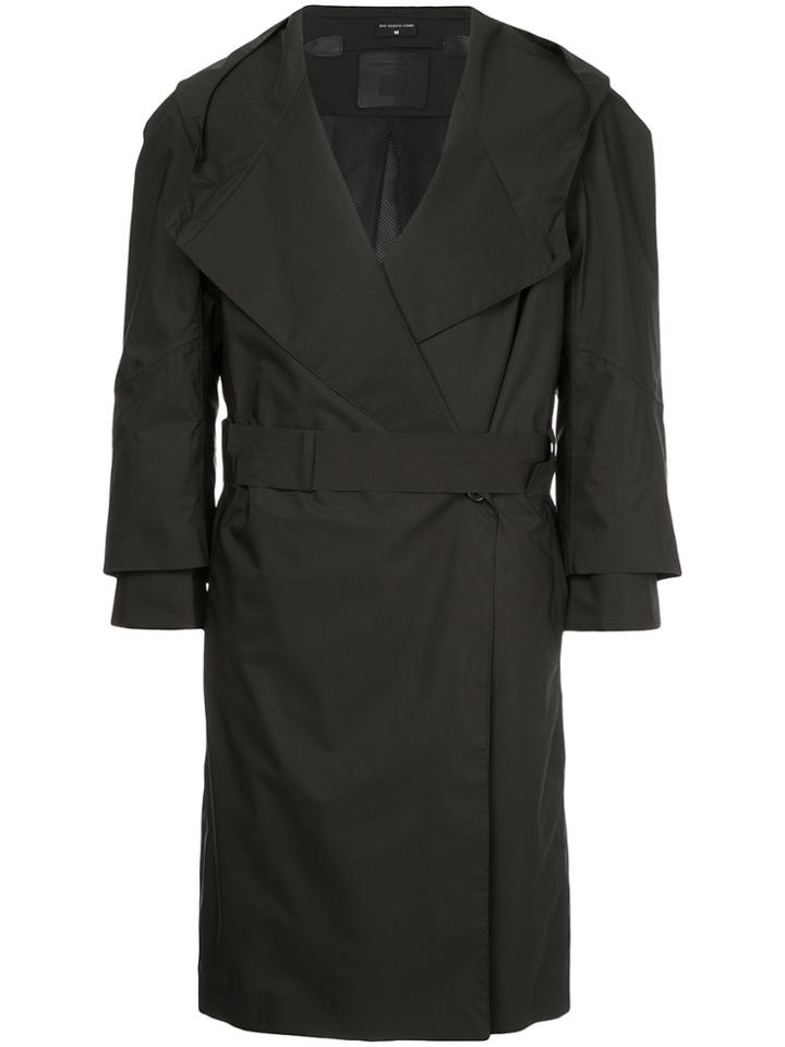 Norwegian Rain Hooded Trench Coat - Black