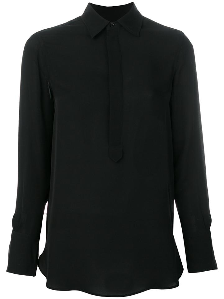 Polo Ralph Lauren Pointed Collar Blouse - Black