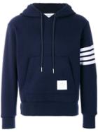 Thom Browne 4-bar Cashmere Shell Relaxed Hoodie - Blue
