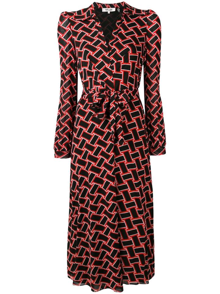 Diane Von Furstenberg All-over Print Dress - Black