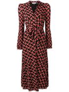 Diane Von Furstenberg All-over Print Dress - Black