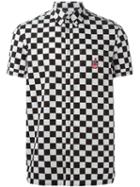 Love Moschino Check Button Down Shirt, Men's, Size: Medium, Black, Cotton