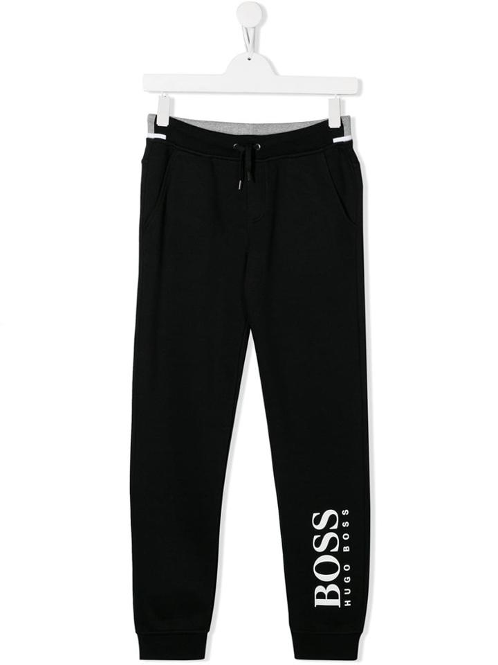 Boss Kids Teen Logo Track Trousers - Black