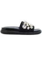 Marni Embellished Sliders - Black