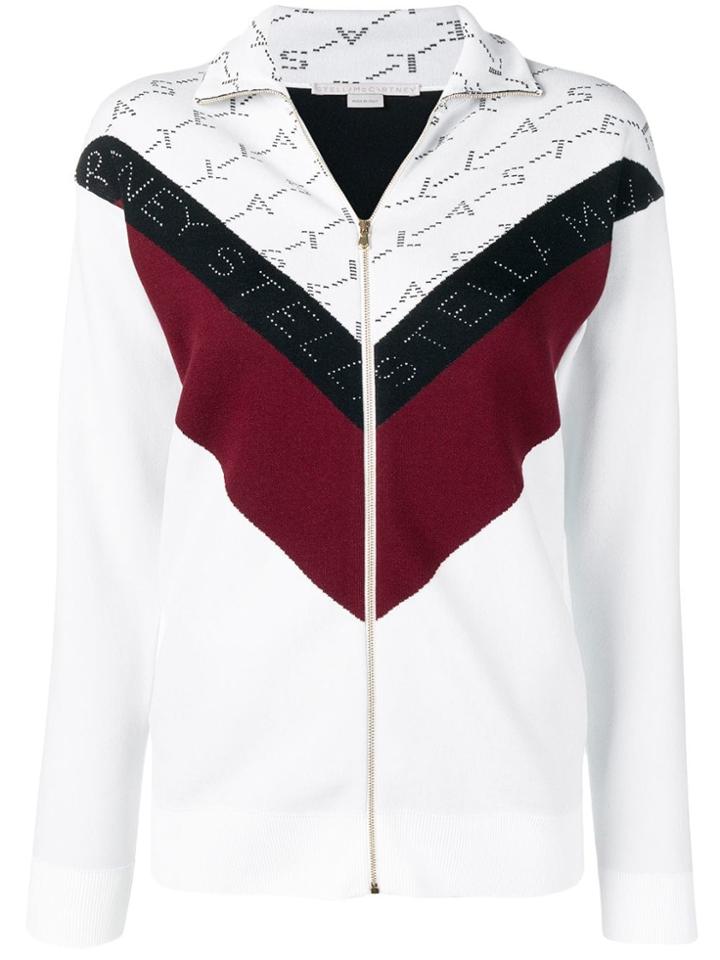 Stella Mccartney Monogram Zipped Track Jacket - White