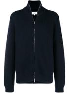 Maison Margiela Zip-up Ribbed Cardigan - Blue